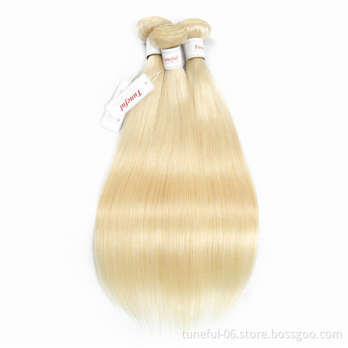 Tuneful 1pc Hair 613 color Braid 100% Human Brazilian Raw Directly from  Customized Style straight  Virgin hair wig for women